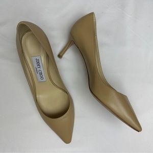 Tan Jimmy Choo Romy 60 Pumps